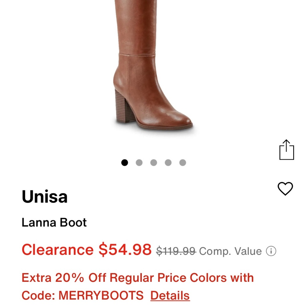 Unisa knee high brown boots, size 9.5